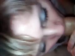 Glamorous babe is giving an awesome head for a big-dicked pal