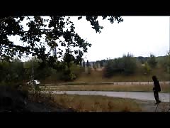 daring naked exhibition nearby public road