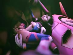 Overwatch Dva banged by Monster