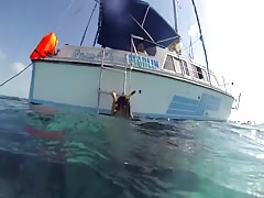 Russian topless girl on vacation