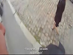 Fucking Glasses - Blonde cutie tricked into outdoor sex