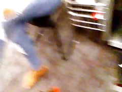 9-3-16 Shoe Shopping Down Blouse tits and sexy feet