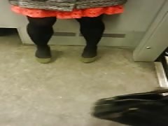 Candid Subway Shoeplay Feet Legs in Nylons Tights