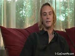 Passionate creampie slut is having fun with two huge boners